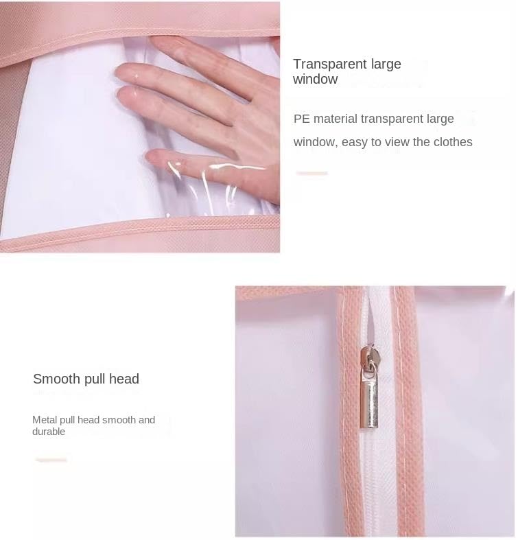 Clothes Cover 3 Pack Garment Bag with Clear Window Dress Bag Foldable Hanging Dress Covers Suit Bags (Color : B, Size : 3 Pack)3