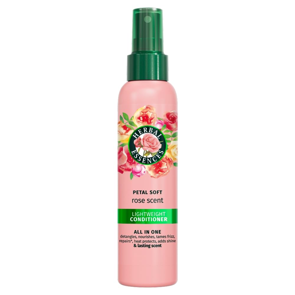 Herbal Essences Rose Scent Petal Soft Lighweight Conditioner All-in-One 145ml Detangles, Conditions, Tames Frizz, Repairs, Heat Protection, Gives Shine and Lasting Fragrance