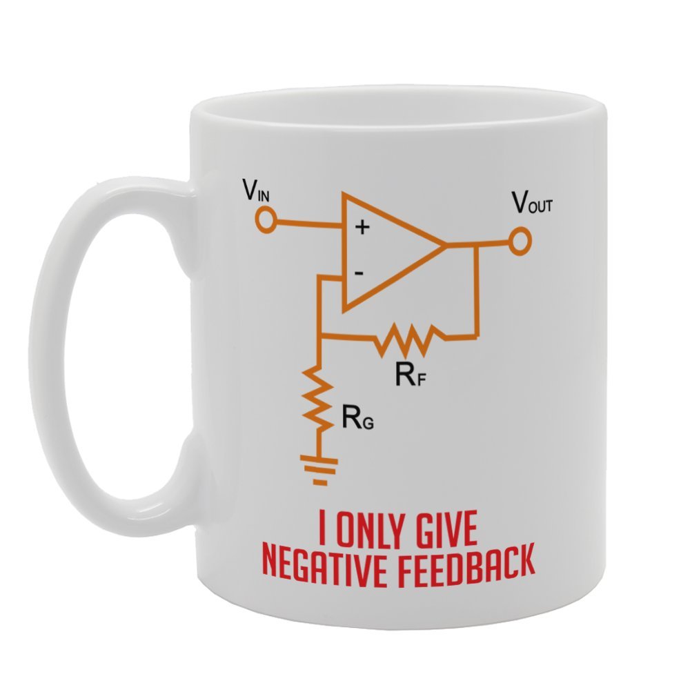 Coralgraph Inc Men's White Mg3258 I Only Give Negative Feedback Funny Physics Illustration Novelty Gift Printed Tea Coffee Ceramic Mug