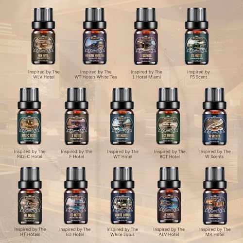 Miniatura 3 de Aeshory Aceites Esenciales Hoteles Para Humidificador 14 X 5ml, Aceite De Fragancia Aromaterapia De Hoteles- Marriott, Westin, White Tea, Ritz Carlton, Hilton, Aria Hotel Las Vegas Y Otros