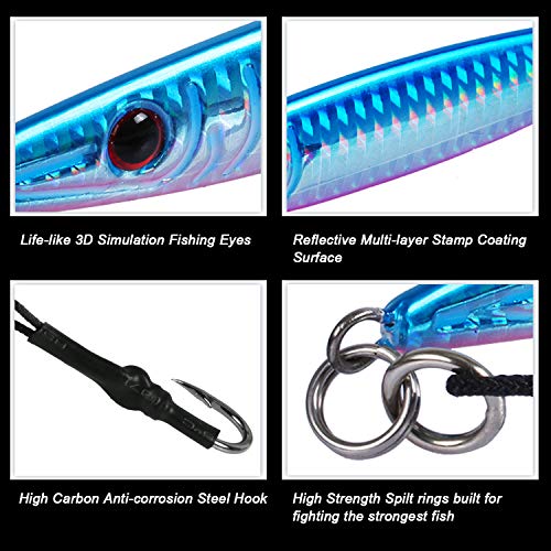 image for Goture Lead Vertical Jigs Saltwater Artificial Bait Boat Fishing Lures