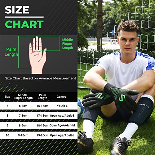 Sportout Goalie Gloves, Goalkeeper Gloves, Soccer Gloves, Breathable Soccer Goalie Gloves, 4Mm Latex, Negative Cut, For Adult And Youth #TOP5