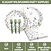 Audree 96 Pcs Wildflower Party Supplies, 24 set Disposable Paper Plates and Napkins for Party Baby Shower, Wedding, Birthday, Perfect for Guests Set Dinner and Dessert Plates, Napkins, Plastic Forks