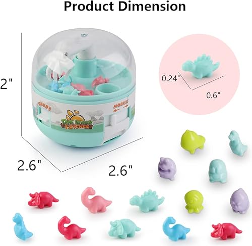 Miniatura 7 de Mini máquina de garras para niños y adultos con mini figuras de dinosaurio premios de máquina de garra mini cosas que realmente funcionan mini juego
