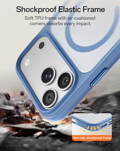 Image of UNBREAKcable For iPhone 17 Pro Case for MagSafe, Full Camera Protection, Built-in Magnetic Ring, Shockproof, Scratch-Resistant, Translucent Matte Mobile Phone Case for iPhone 17 Pro Case 6.3 Inches