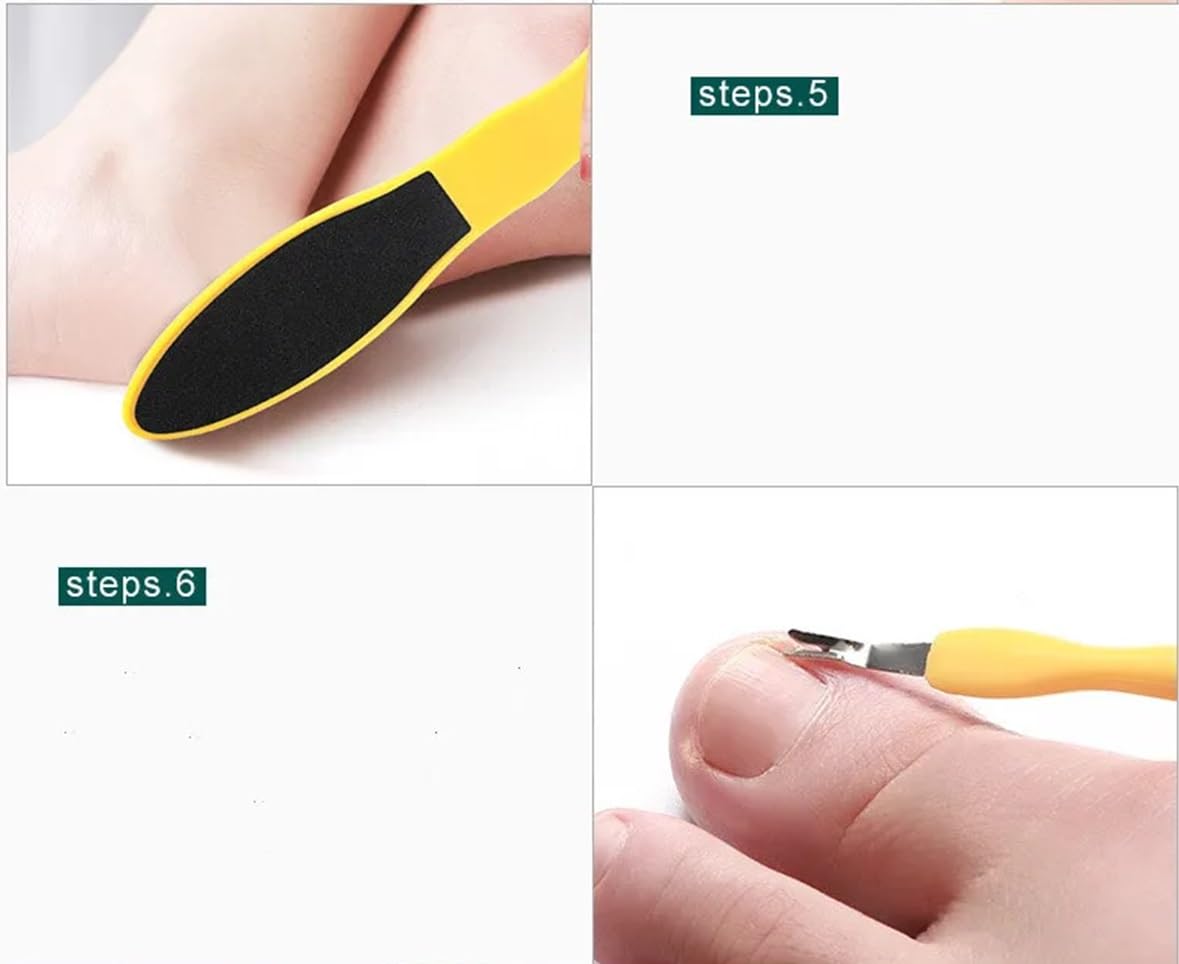 Keli Pedicure Tools for Feet - 8 in 1 Pedicure Kit | Foot Scrubber for Dead Skin, Callus Remover, Foot Scraper, Foot File, Pitchfork, Filer for Nail Repair (Multicolor) 2