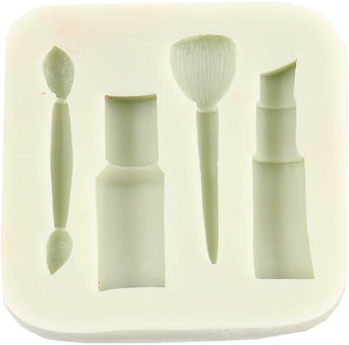 O'Creme Molde de silicona para fondant, cosméticos maquillaje pequeño Uso para pudín de chocolate, dulces, gelatina, modelado de jabón