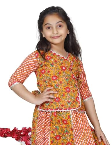 Gujrati Garba Dance Chaniya Choli Lehenga Traditional Multicolor Dress For Girls