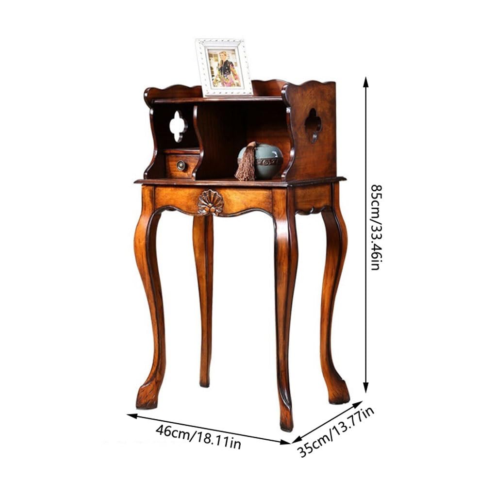 eexbz Sofa Retro Country Solid Wood Corner Table Small Coffee Table Living Room Sofa Side Table Telephone Table Furniture Sofas for Living Room