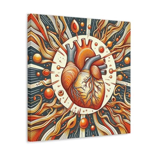 YAPING Heart Circulatory System Aorta And Capillaries - Póster de Porch (60 x 60 cm)