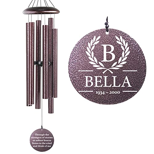 Image of ASTARIN 36 inch Large Deep Tone Personalized Sympathy Wind Chimes, Memorial Wind Chime for Loss of Mother Father Loved One, Bereavement Gifts Decor Outdoor Patio Garden Graveyard(Produced in Texas)