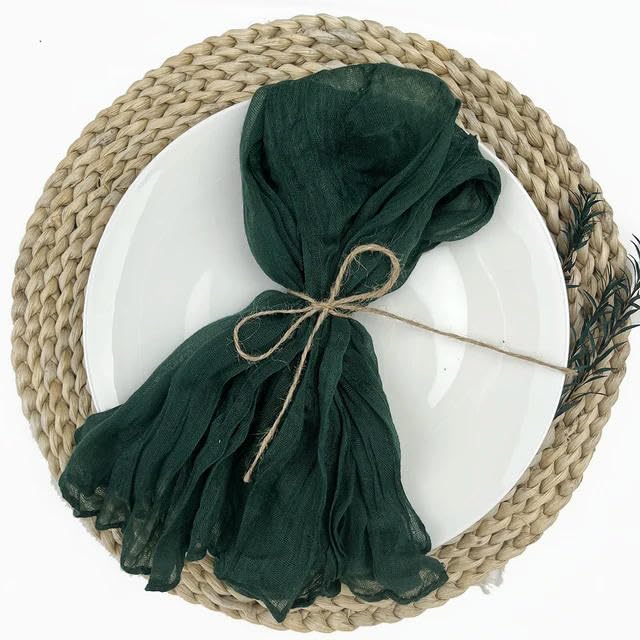 Serviettes de table en gaze pour vos dîners et mariages champêtres