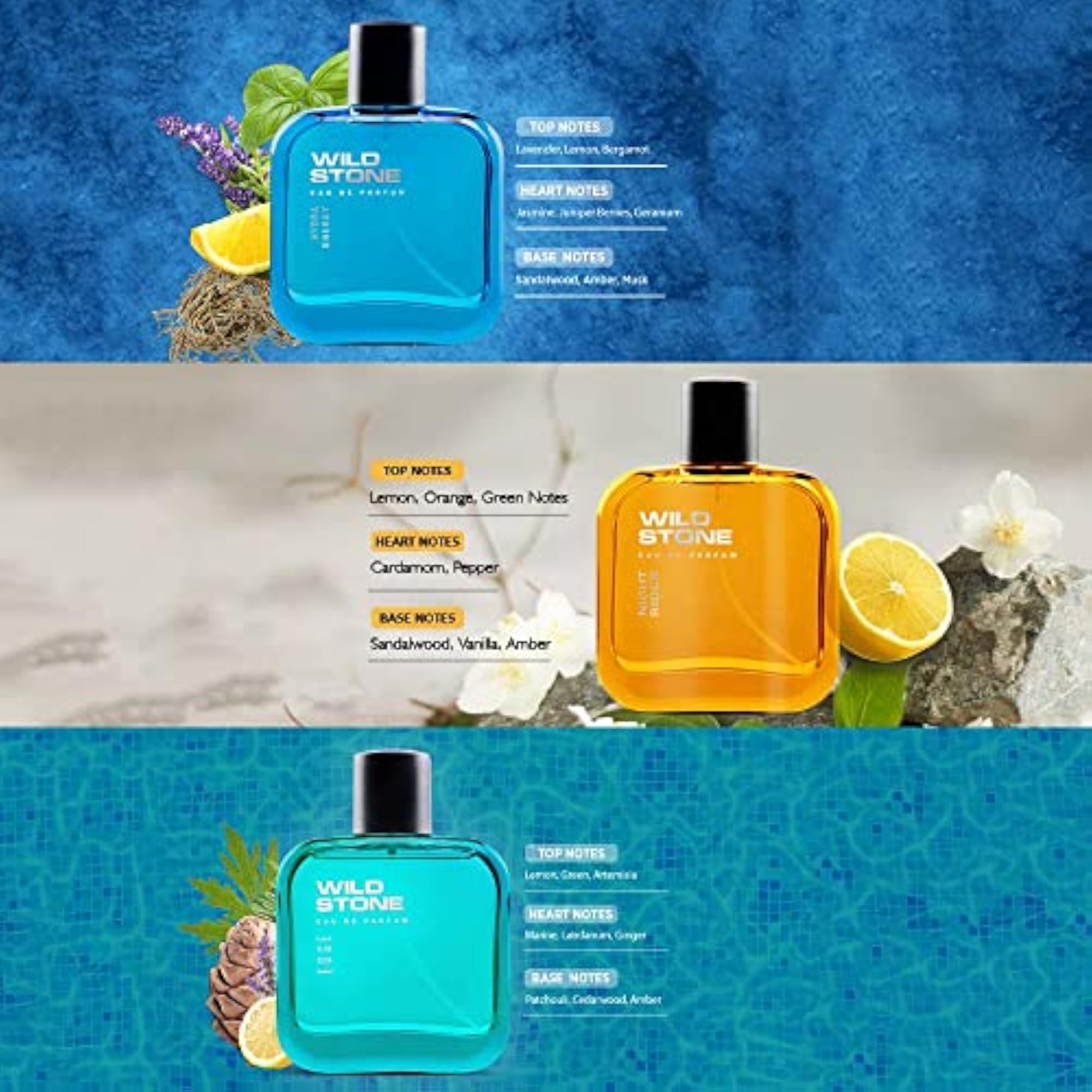 Edge Eau de Parfum Pack for Men, 30ml Each