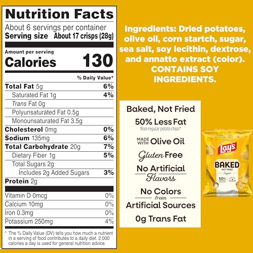 Image of Lay's Baked Potato Crisps, Original, 6.25 oz