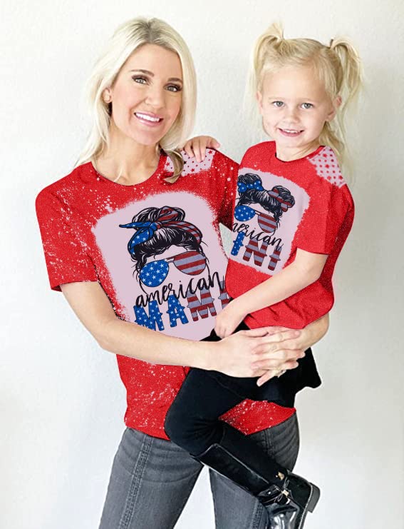 Image of Mommy and Me Matching Shirt Outfit Mama Mini Leopard Love Heart Tshirt Mom Daughter Family Matching Set Clothes