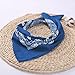 combocube 12 Pack(one dozen) Multi-Purpose novelty Blue Cotton Paisley Cowboy Bandanas Headband for Men,Women and Child