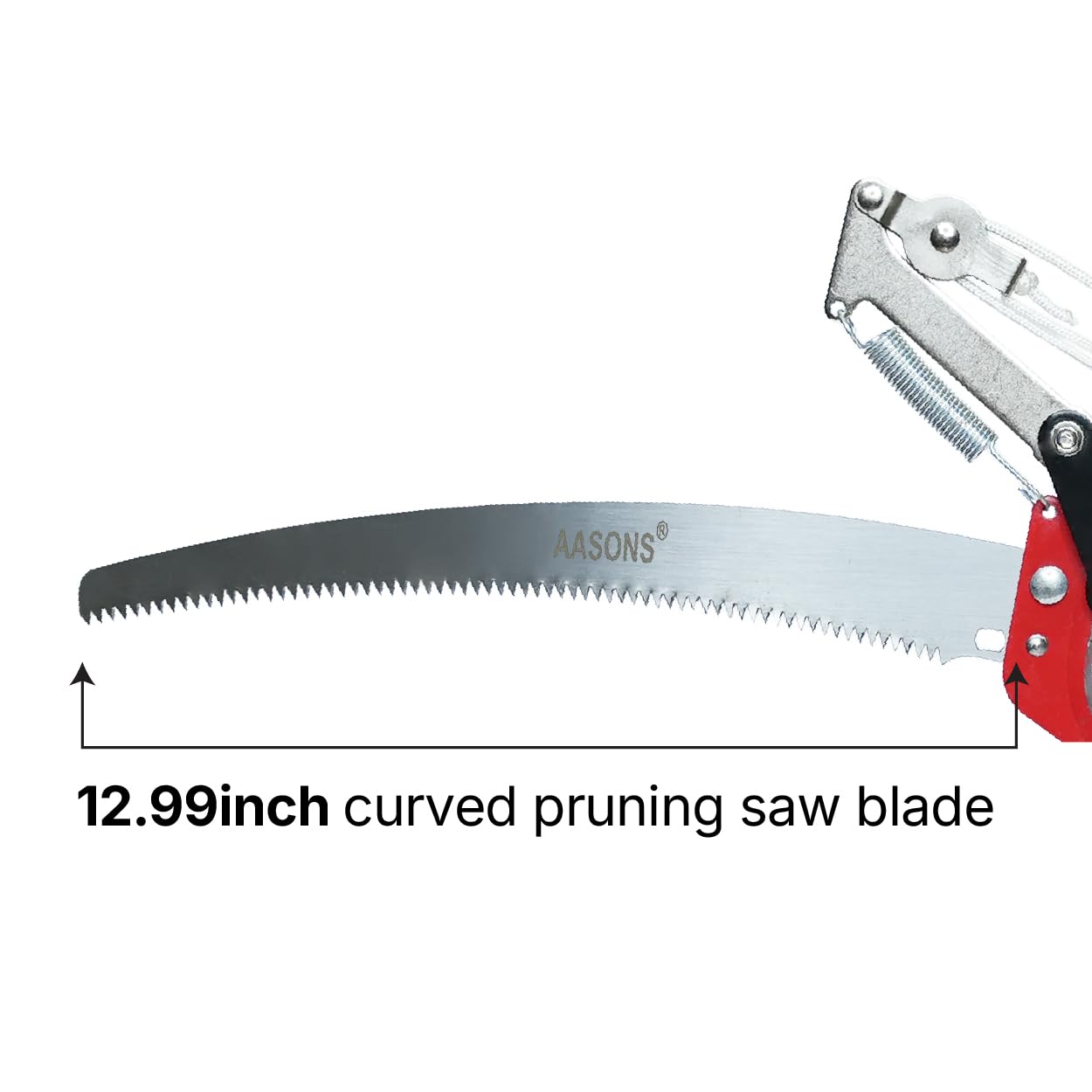 AASONS 2-Way Long Reach Extendable Trimmer Pole Pruner 350mm & Tree Pruning Saw Branch Cutter For Sawing & Shearing Lopper Fruit Picker Harvester Trimming Clipper Tool | 2.5m Rope Line (Without Pole) 1