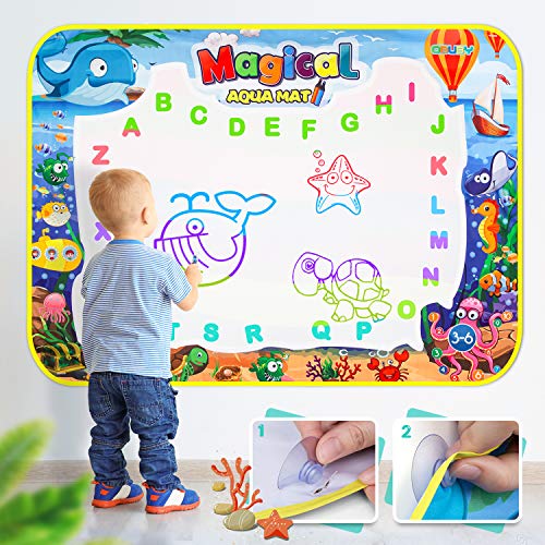 image for Obuby Water Magic Drawing Mat Kids 47x35 Inches Doodle Gifts Color Dra