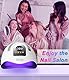 JOFLVA UV Lampe Nägel 380W, 81 LED Gelnagellack UV Lampe, UV Lampe Gelnägel, 4 Timern LCD Display, Auto-Sensor Schnell Nageltrockner Geeignet für alle Nagellampe für Maniküre Haus und Salon