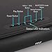 Pyle PSBV600BT Wave Base Bluetooth Tabletop Soundbar Digital Speaker System with Remote Control, AUX (3.5mm) & RCA Input Jacks