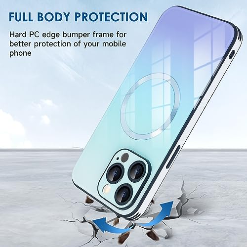 Coque iPhone 14 Pro magnétique bleue protégeant les objectifs photo - 2