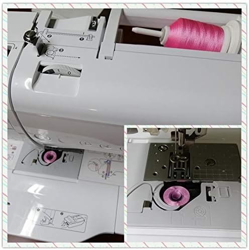 Simthread 25 Different Colors Prewound Bobbin Machine Machine Embroidery Thread Size A Class 15 with Bobbin Holder Box suitable for Janome Brother Babylock Singer machines