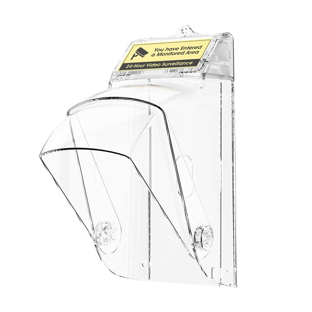 Jnchdghwa Transparent For Video Doorbell Waterproof Protector Case Rain Cover Outdoor Weather Shield Bracket Cover