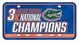 Rico Industries NCAA Florida Gators Champ Metal Auto Tag 8.5