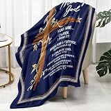 Gifttweave Christian Gifts for Men - Religious Throw Blanket with Bible Verse 60"x50", Religious Gifts for Man Dad Grandpa Pastor Husband Boyfriend, Man of God Gift for Men.