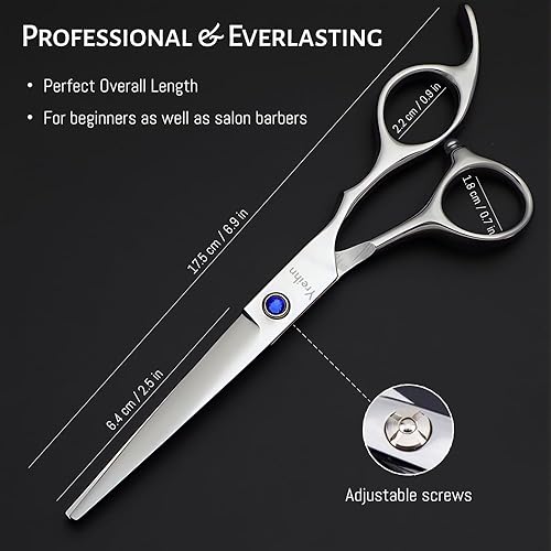 Miniatura 4 de Tijeras de corte de cabello, 21 piezas de capa profesional para adelgazamiento en capas, capa de afeitar para mujeres, hombres, niños, peluquería,