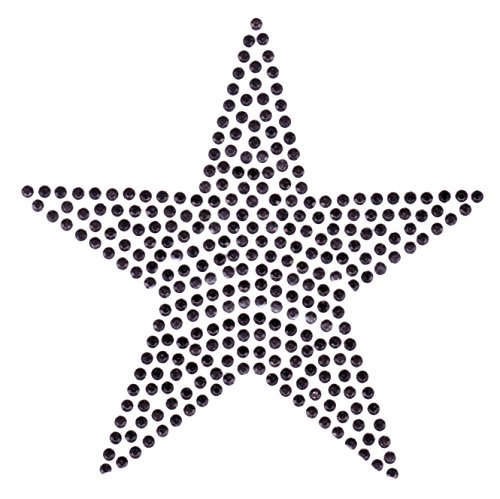 B2SEE Patch Toppe Toppa Stella Nero Applicazioni