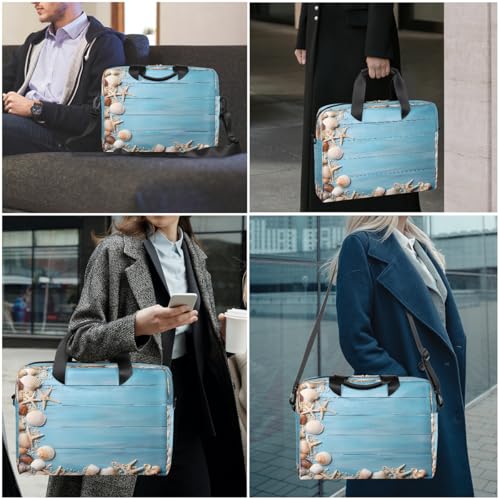 Bolso para laptop con diseño de estrella de mar y concha miniatura 7