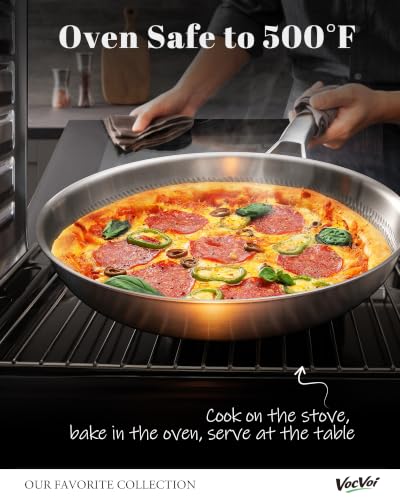 Titanium Pans for cooking, 8+10+12 Inch Titanium Hammered Pro pan with Lid - image 4