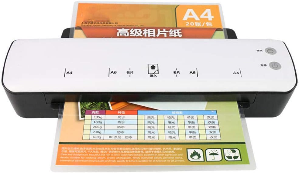 Thermal laminator，A4 Cold & hot Fast Warming up 3-5 Minutes preheating 2 Rolls Laminating Machine Support Board Paper Maximum Width 230mm.