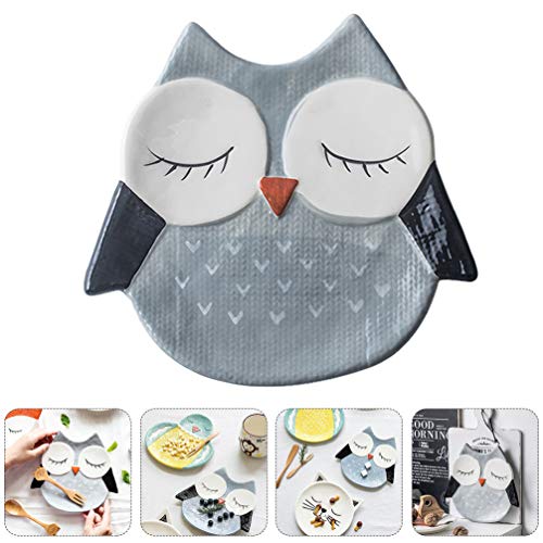 Luxshiny 1 PC Cerâmica Bolinhos de Bolinhos de Cerâmica Dos Desenhos Animados Placa De Sobremesa Ser