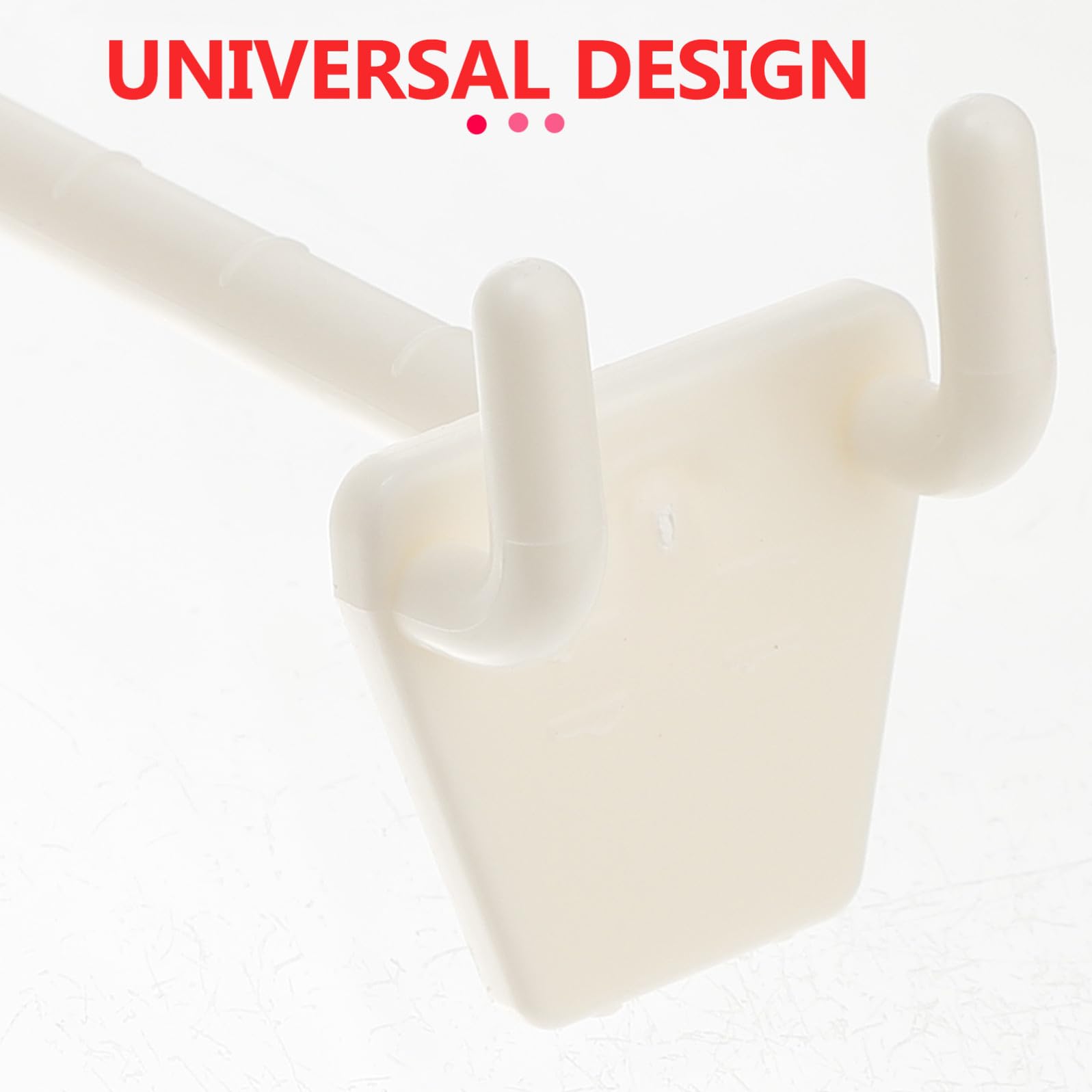 Ganci per Pannello Forato 100 Pezzi Buona Capacità di Carico in ABS Beige Ganci Professionali per Espositori da Parete per Negozi e Garage