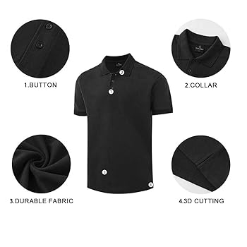 Amazon.com: ZH Men's Golf Polo Shirts,3 Pack Polo Shirts for