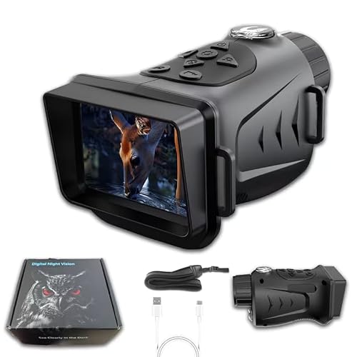 Bansainong Night Vision Monocular, 4K Night Vision Scope for 100% Darkness with Dual Infrared Monocular Telescope for Camping