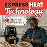 Gourmia Air Fryer Oven Digital Display 4 Quart Large AirFryer Cooker 12 1-Touch Cooking Presets, Black and Stainless Steel Accents Fry Force GAF486