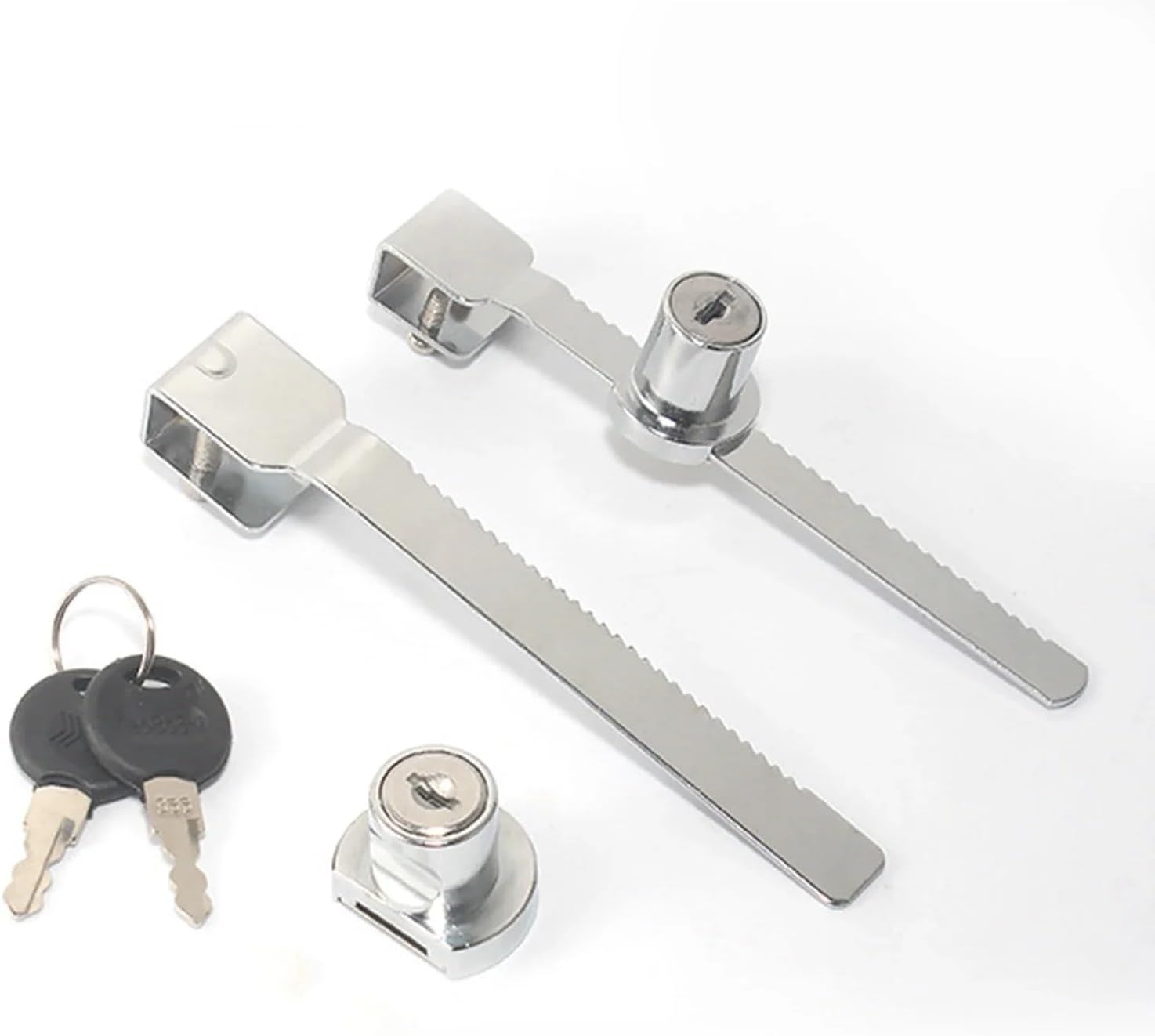 Metal Single Glass Door Lock Zinc Alloy Showcase Cabinet Door with Key Furniture Hardware 1Pcs(Model E)