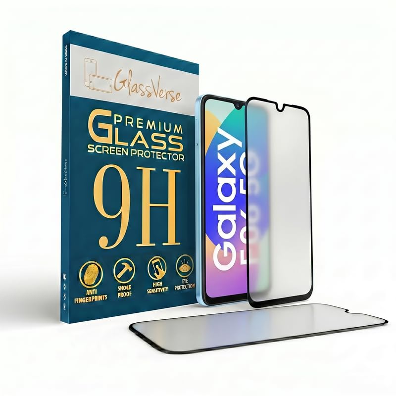 Image of GlassVerse Matte Tempered Glass for Samsung Galaxy F06 5G | Anti Glare, Smooth Touch Screen Protector, 9H Hardness, Edge to Edge, Case Friendly, Hassle-less Installation Kit Included. (Pack of 1)