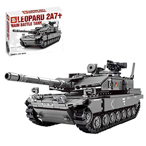 ColiCor Tanques Militares Modelo de Bloques de Construcción, 898pcs WW2 German Leopard 2A 7 Tanque Modelo, Compatible con Lego Cover