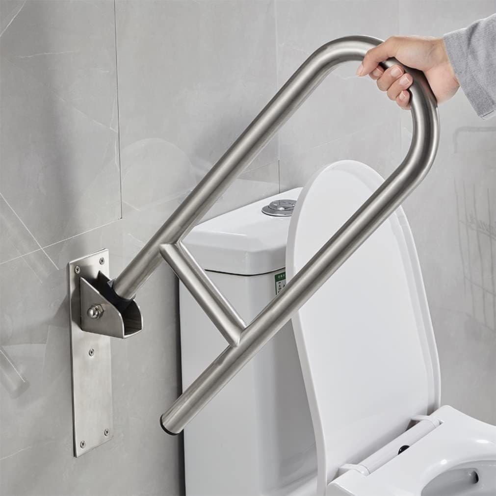 Asidero para WC de minusválidos, asidero de pared para WC de mayores asidero de baño asidero plegable 75cm(60cm)