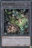 Spielmarke Konami - SDCH-DET01 - Spielmarke Version 1 - Super Rare - Yugioh - Deutsch - 1. Auflage im Set mit Ultra Pro Toploader und Ultra Pro Schutzhülle (Klarsicht)
