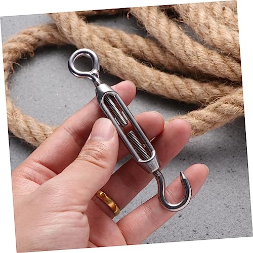 5 piezas de tensor con gancho de acero inoxidable para cable de alambre, tensor de ojo para cables, tensores de acero inoxidable para asegurar cables interior y exterior miniatura 6