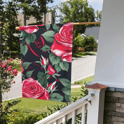 Drapeaux décoratifs roses double face résistants aux intempéries