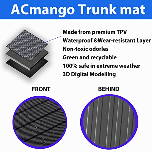 Custom Fit For Premium Cargo Liner Chevrolet Equinox/Gmc Terrain 2018 2019 2020 2021 2022 Trunk Mat Liner All Weather Anti-Slip Tpv Rear Cargo Liner Upgrade Material - 100% Protection #TOP1