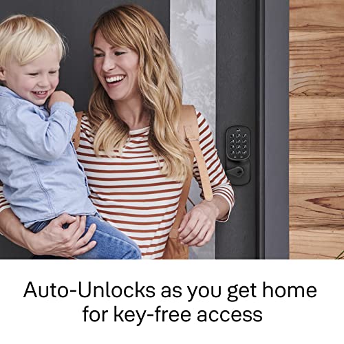 Image of Yale Satin Nickel Assure Lock Entry Door Handle with Wi-Fi Connected Keypad, Smart Door Lock with Handle and Back-Up Key for Single Hole Entry Door, YRL216-WF1-619