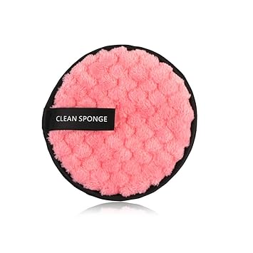 RKPM HOMES Reusable Makeup Remover Pads | Double-Sided Multi-functional Soft Fiber | Cleansing Pads for Facial, Eye, Foundation Simple Makeup Remover | Safe for Dry & Sensitive Skin (Pink)