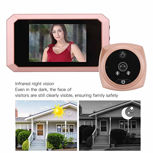 Cámara de video de mirilla inteligente y visor digital de timbre HD multilenguaje 4